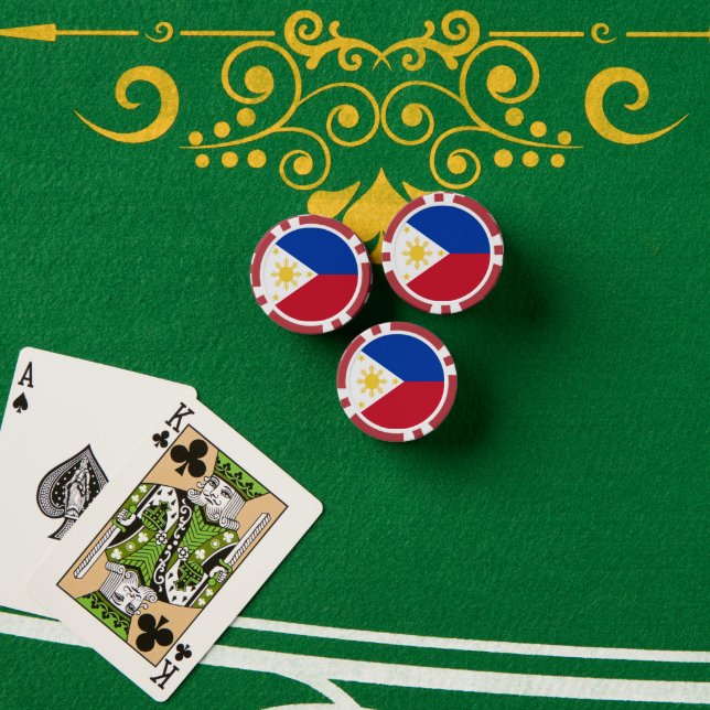 Philippines flag poker chips (Poker Table (Stack))