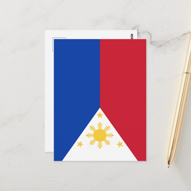 Philippines flag postcard (Front/Back In Situ)