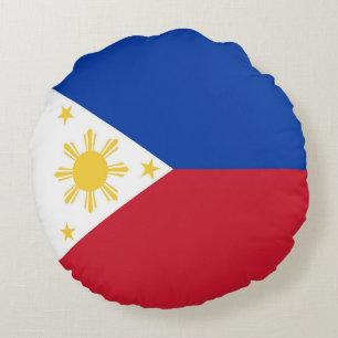Philippines flag round pillow