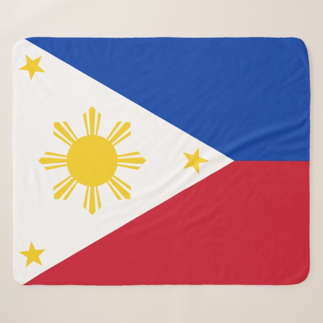 Philippines Flag Sherpa Blanket (Front (Horizontal))
