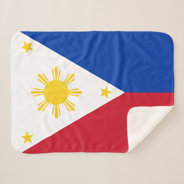 Philippines Flag Sherpa Blanket (Front (Horizontal))