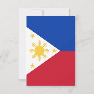 Philippines flag thank you card