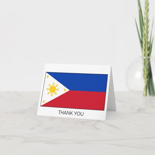 Philippines Flag Thank You Card (Front)