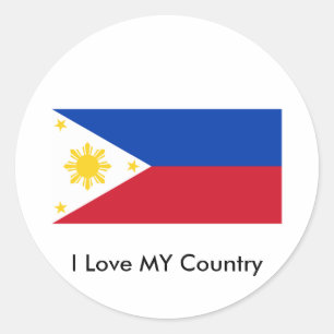 Philippines Flag The MUSEUM Zazzle Classic Round Sticker