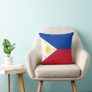 Philippines flag throw pillow