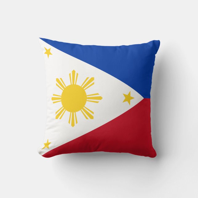 Philippines Flag Throw Pillow (Front)