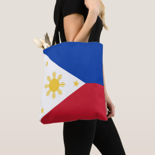 Philippines flag tote bag