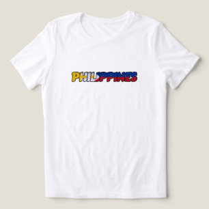Philippines Flag Typography T-Shirt Tri-Blend Shirt