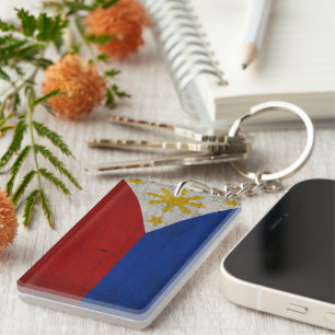 PHILIPPINES FLAG VINTAGE SOUVENIR GIFT KEYCHAIN