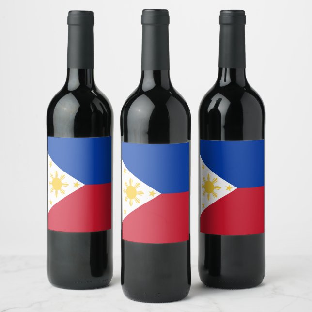 Philippines flag wine label (Bottles)