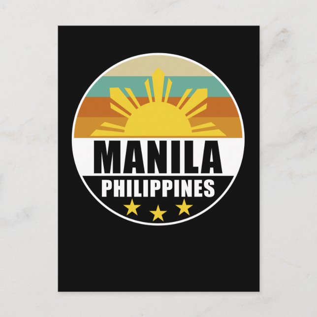 Philippines Manila Proud Filipino Love Pinoy Postcard (Front)