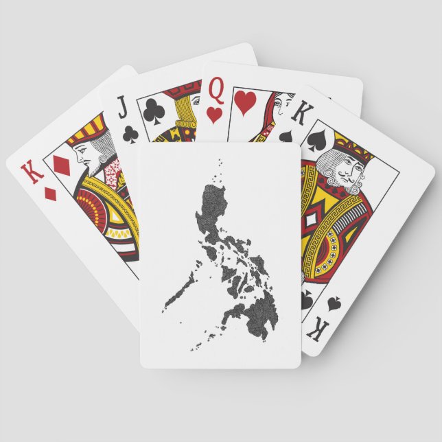 Philippines Map Design  Playing Cards (Back)