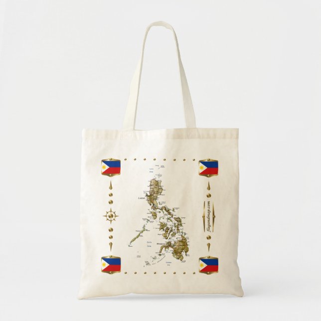 Philippines Map + Flags Bag (Front)