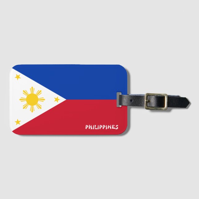 Philippines National Flag Patriotic Luggage Tag (Front Horizontal)