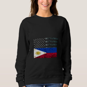 Philippines Pinoy American Flag USA Proud Filipino Sweatshirt