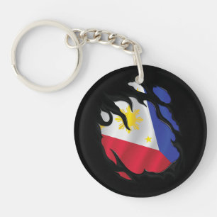 Philippines Ripped Flag Keychain