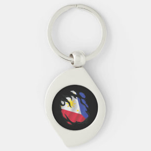 Philippines Ripped Flag Keychain