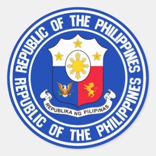 Philippines Round Emblem Classic Round Sticker