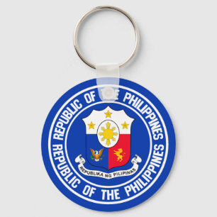 Philippines Round Emblem Keychain