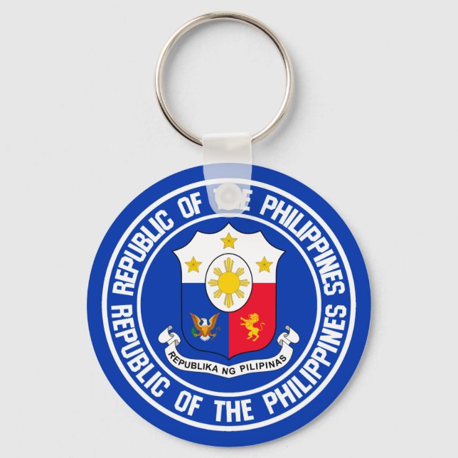 Philippines Round Emblem Keychain (Front)