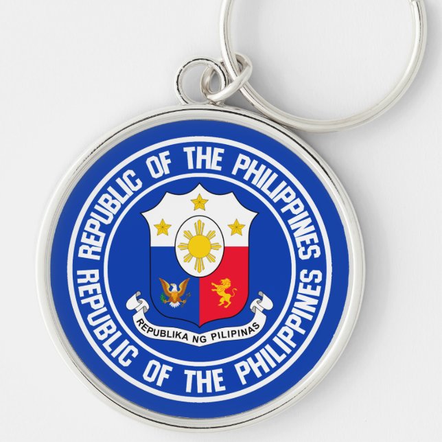 Philippines Round Emblem Keychain (Front)
