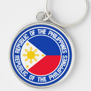 Philippines Round Emblem Keychain