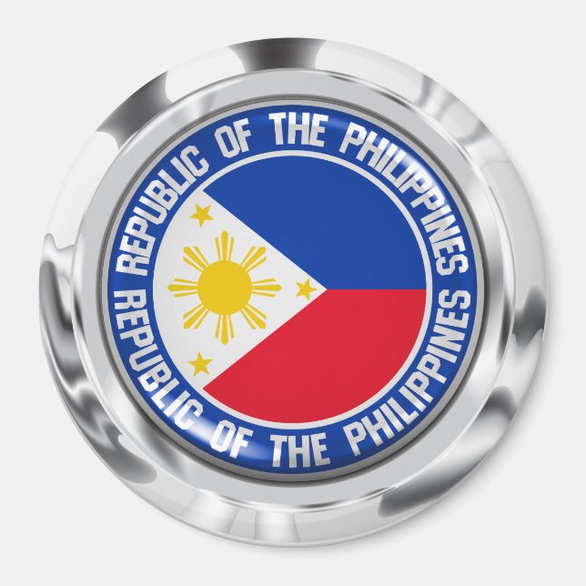 Philippines Round Emblem Magnet (Front)