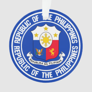 Philippines Round Emblem Ornament