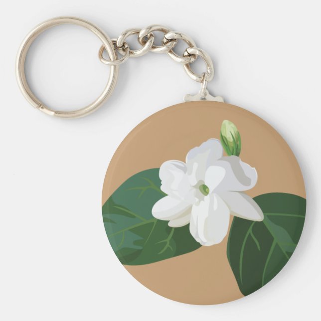 Philippines Series: Sampaguita Flower Keychain (Front)