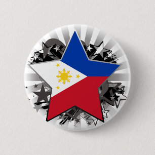Philippines Star 2 Inch Round Button