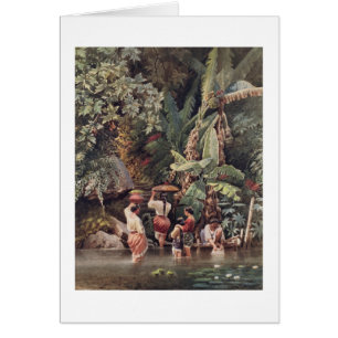 Philippino Women Washing Beneath a Banana Tree, 18