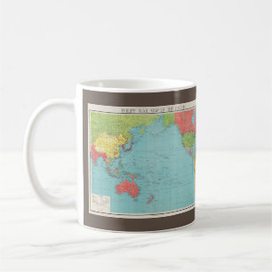 Philips' War Map of the Pacific, 1945 Coffee Mug
