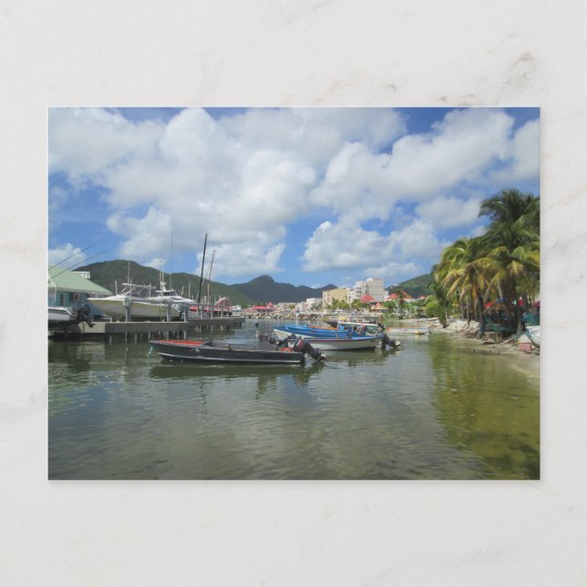 Philipsburg Harbour St. Maarten Postcard (Front)