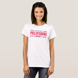 PHILIPSBURG MONTANA Stars & Stripes T-Shirt