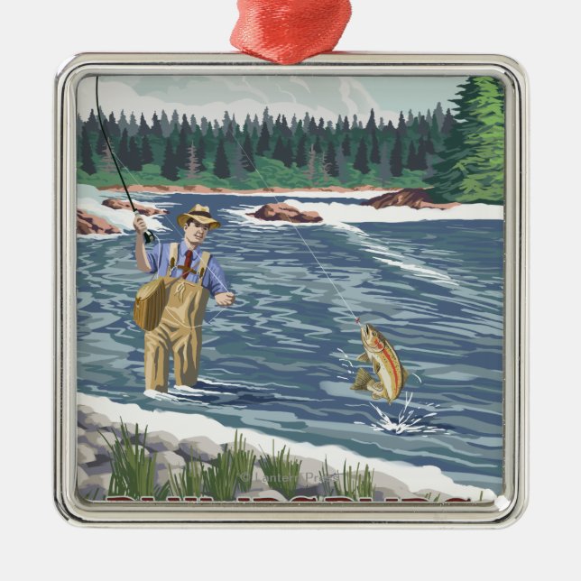 Philipsburg, MontanaFly Fisherman Metal Ornament (Front)