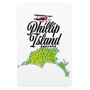 Phillip Island Australia map Magnet