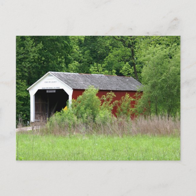 Phillips Covered Bridge Postcard (Front)