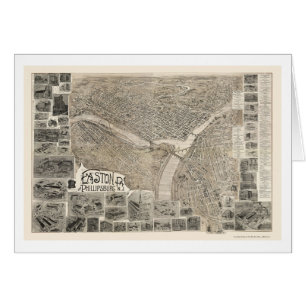 Phillipsburg, NJ & Easton, PA Panoramic Map - 1900