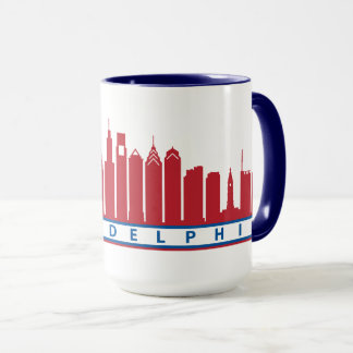 Philly 2019 Skyline Mug in Red White & Blue