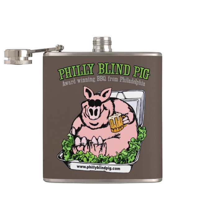 Philly Blind Pig BBQ Hip Flask (Opened)