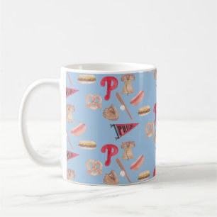 Philly City of Brotherly Love Baseball Watercolor Coffee Mug