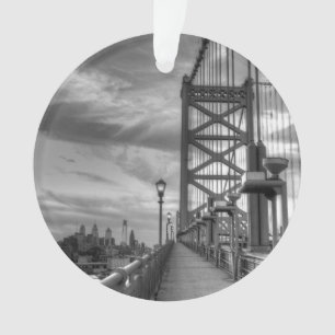 Philly from the bridge ornament