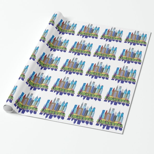 Philly New Icon Wrapping Paper (Unrolled)
