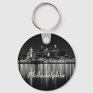 Philly night b/w keychain
