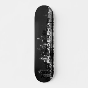 Philly night b/w skateboard