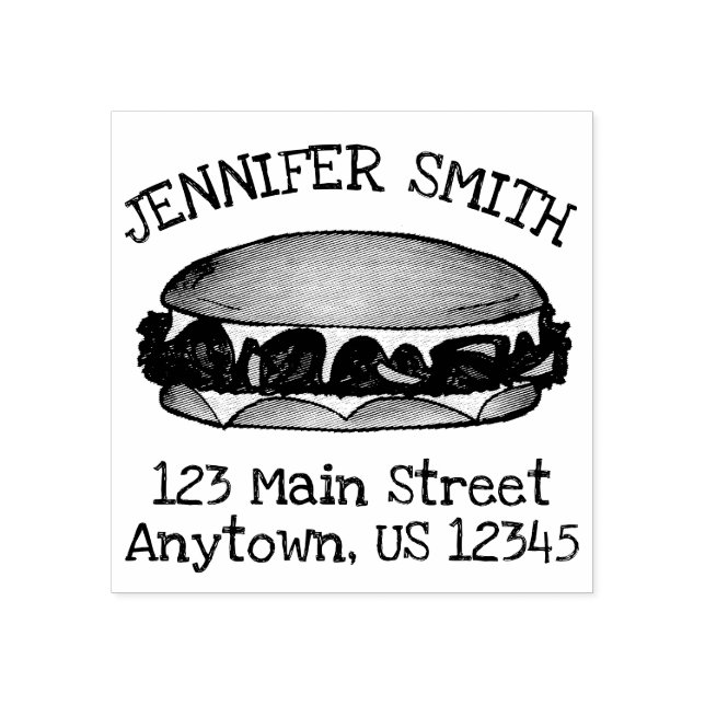 Philly PA Philadelphia Cheese Steak Sandwich Food Rubber Stamp (Imprint)