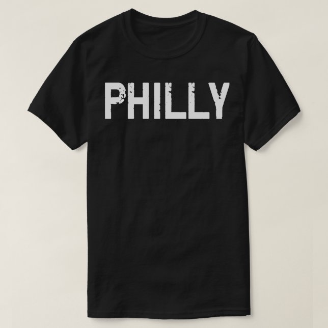 PHILLY Philadelphia Pennsylvania Distressed Weathe T-Shirt (Design Front)