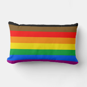 Philly Rainbow Pride Flag Lumbar Pillow