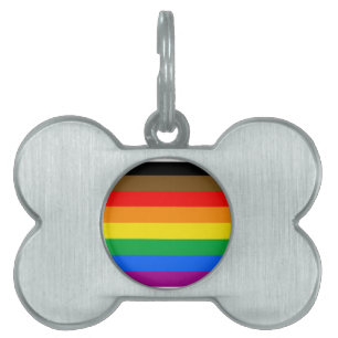 Philly Rainbow Pride Flag Pet ID Tag