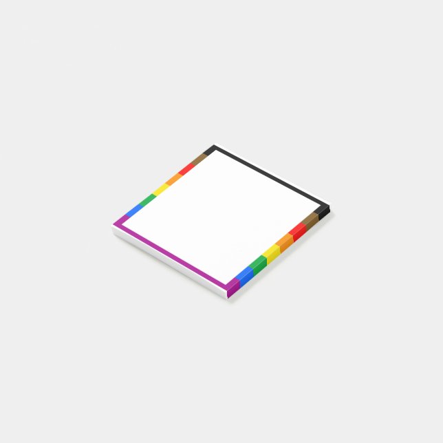 Philly Rainbow Pride Flag Post-it Notes (Angled)